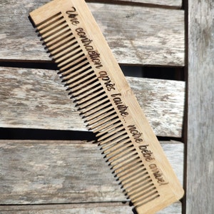 Painless birthing comb engraved with mantra no epidural diversion pain, wooden comb every contraction bamboo