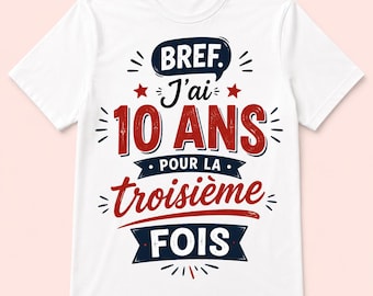 Men's birthday t-shirt – “In short, I'm 40 for the third time”, funny t-shirt birthday gift