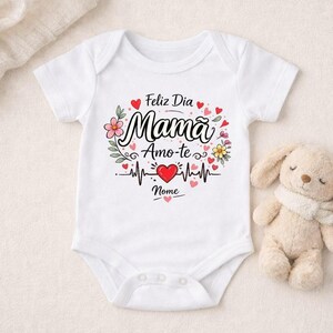 Body Bebê Spersonalizowany Dia da Mãe, numer