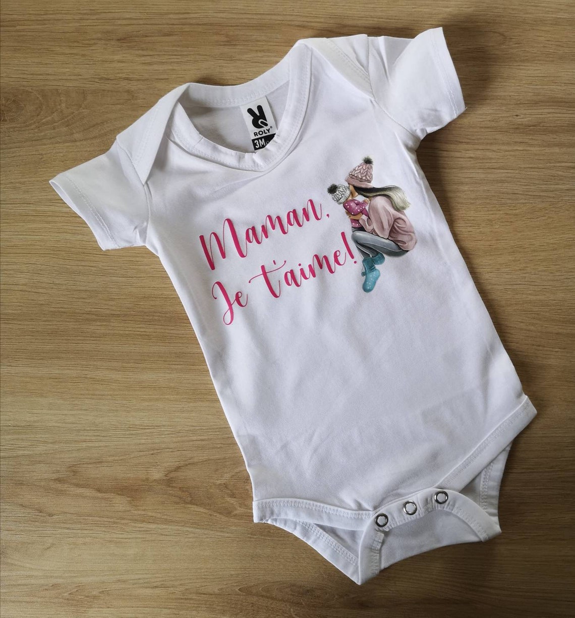 Body Bébé Personnalisable - Blanc 100% Coton - Neuf Avec étiquettes - France