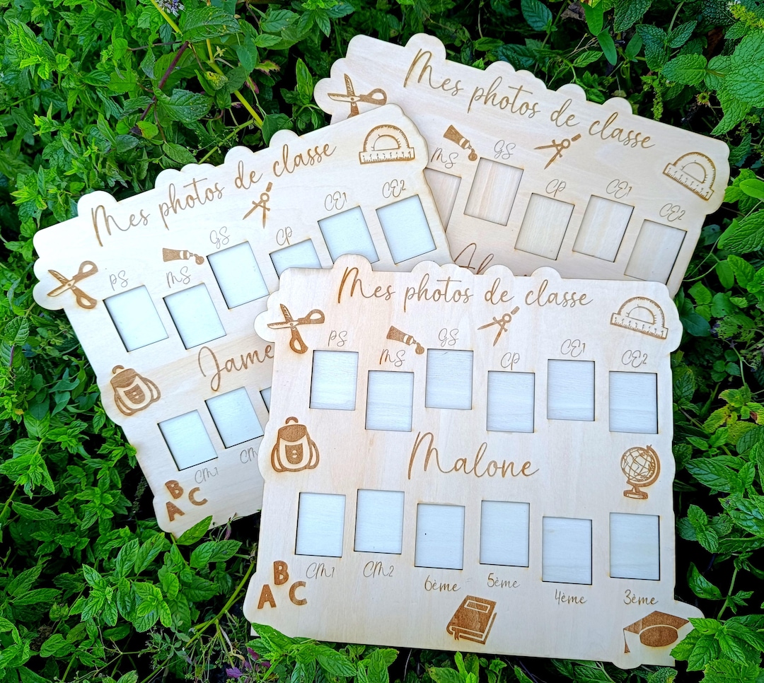 Wooden Photo Frame for Class Photos, Personalized Children's School ...