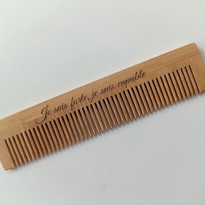 Painless childbirth comb engraved with mantra no epidural diversion pain, wooden comb every contraction bamboo