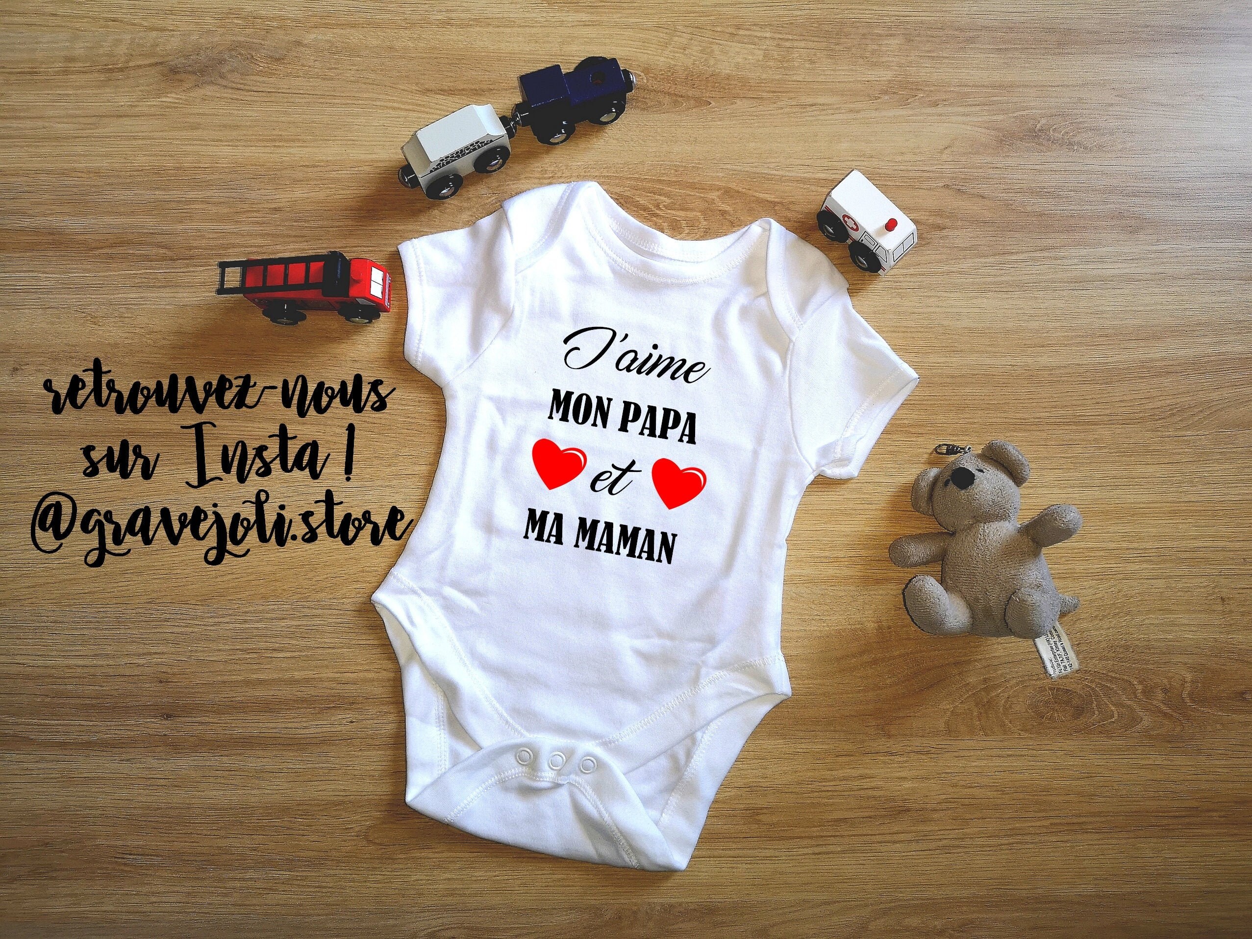 Body bebe personnalise j aime mon papa j aime ma maman body bebe vetements bebe baby shower idee cadeau cadeau naissance Etsy Canada