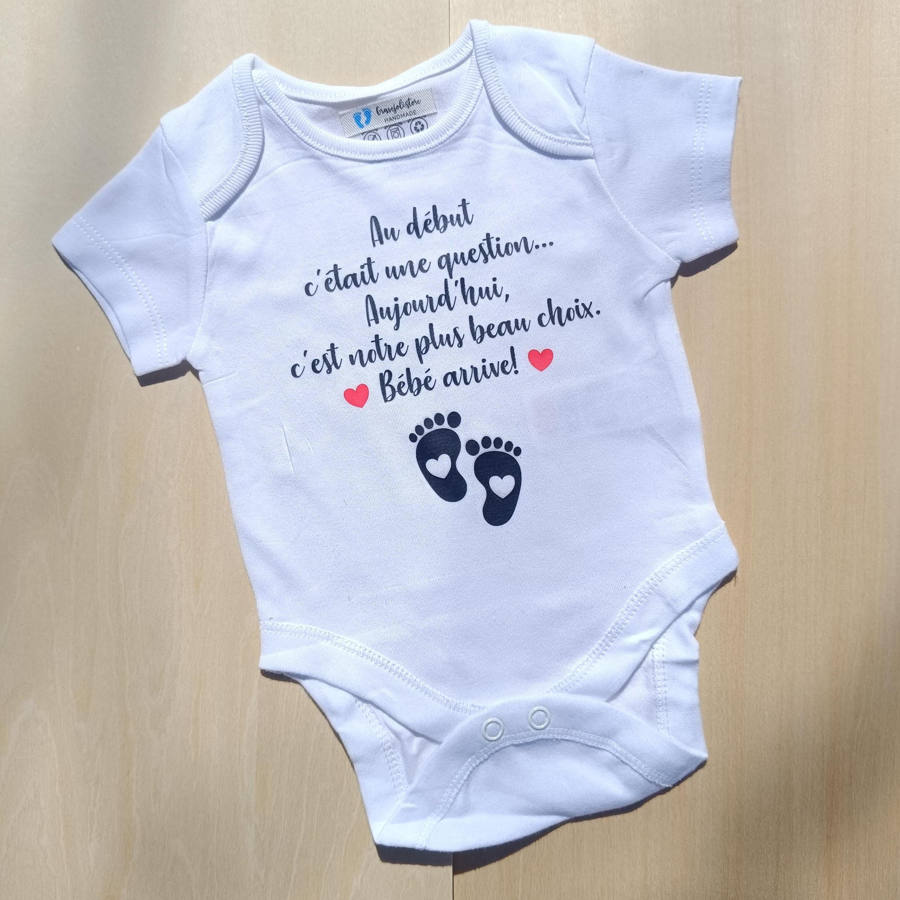 Body Bébé Annonce Grossesse "Allez Papa Tu Peux Le Faire !" – 100% Coton Humoristique Cadeau Futur Papa