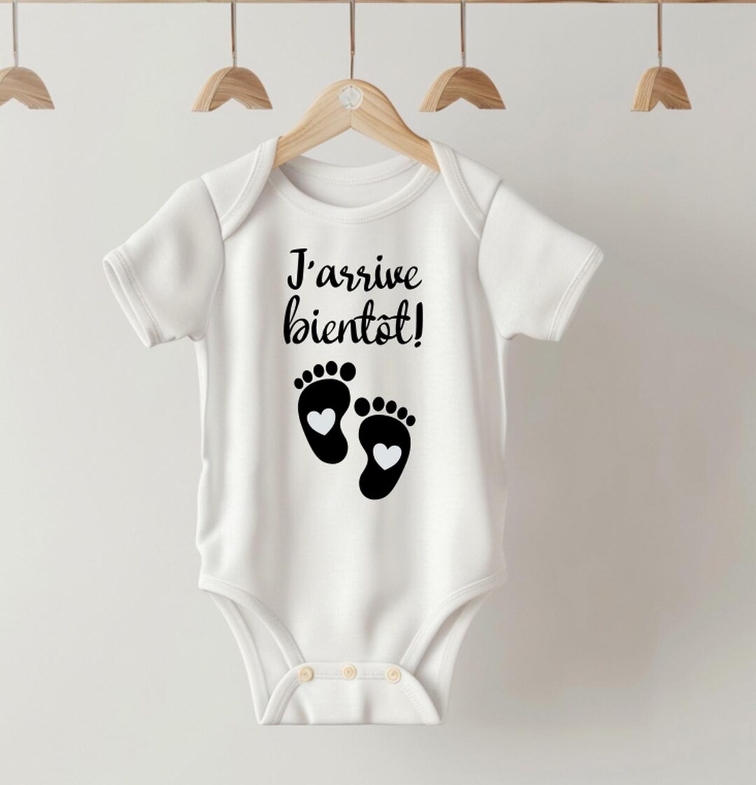 Body Bébé Naissance 'Princesse Comme Marraine' - Coton 100% Blanc - Idée Cadeau Annonce Grossesse, Noël, Anniversaire