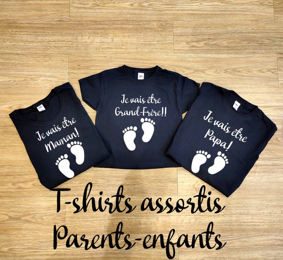 Adult Tshirt for Men and Women and Matching Children, Lot of Tshirts, I'm  Going to Be Dad Mom Big Brother Personalized Clothing Pregnancy  Announcement 