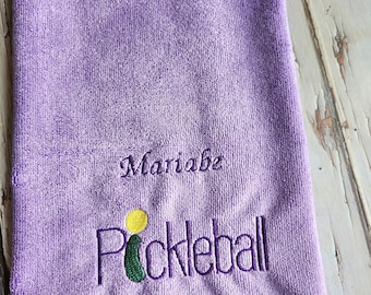 Pickleball Custom Handtuch mit Stickerei personalisiert Name: Special for Women Team