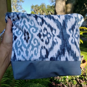 Boho Cotton Clutch Bag: Wristlet Purse, Makeup Organizer