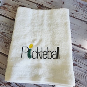 Pickleball Towel embroidery and personalized with the Name, Team Pickleball Towel, Finished popular Pickleball Towel gif for best friend