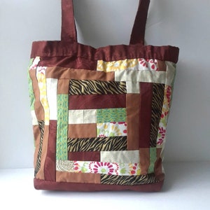 Custom Patchwork Tote Bag: Handmade Large Shoulder Bag