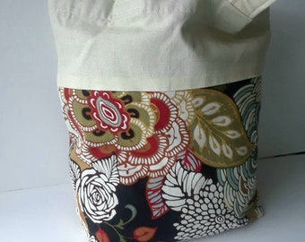 Florale Große Tragetasche: Boho Weekender Strandtasche, Handgemacht
