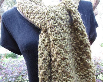 Custom Knitted Chunky Scarf, Crochet Warm and Handmade Rustic Crochet Shawl, Farmhouse Scarves, Gift for Mom, Finished Product