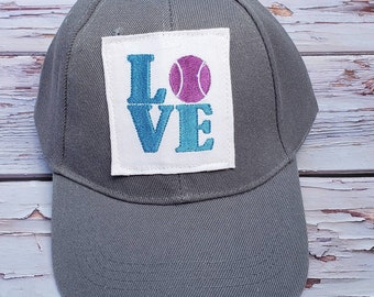 Embroidered Tennis Baseball Cap: Personalized Sport Hat, Handmade