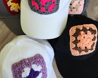 Crochet Granny Square Baseball Cap: Retro Trucker Hat  display picture 1