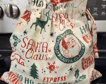 Christmas Drawstring Bread Bag Reusable: Splendid Gift for Mom