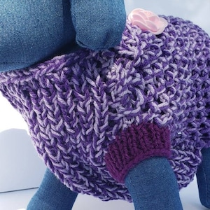Knitted Cozy Dog Sweater Gift for a Lovely Puppy, Finished Knit Dog Sweater, Crochet Puppy Rope, Knit Dog Rope, Hand Knit by me