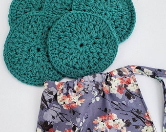 Crochet Face Scrubbies Set: Reusable Cotton Makeup Remover Pads
