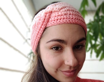 Crochet Boho Headband, Handmade knit Headband, Knitted Infinity Hairband, Crochet Twist Headband for women, Knit Ear Warmer, Infinity Turban