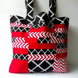 Patchwork Tote Bag: Handmade Boho Weekender, Large Multicolored Design