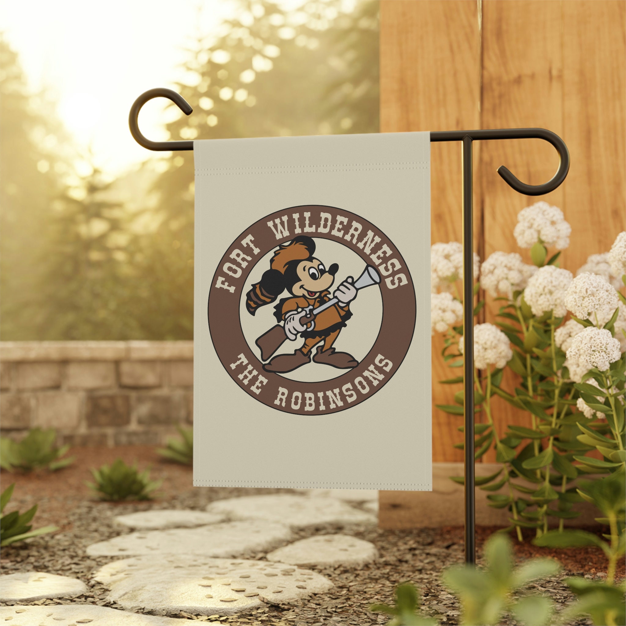 Discover Fort Wilderness Camping Flag 12 x 18, Disney Campground Garden Flag, Musket Mickey Flag Personalized, Camping Banner House Flags