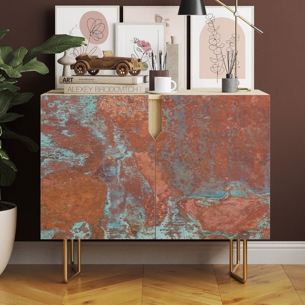 Copper Rust Effect Vinyl Wrap: Self Adhesive Furniture Decal