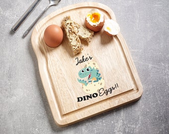 Personalised Egg & Toast Board | Egg Board | Dinosaur Eggs Board | Making Breakfast Time Fun For Kids |