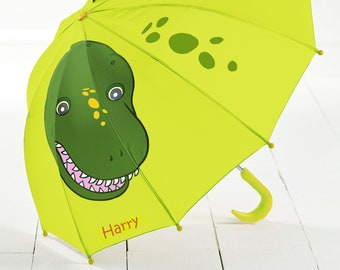 Personalised Kids Umbrella, Kids Umbrella, Childrens Animal Umbrella, Dinosaur,Any Name, Gifts for Children, Dinosaur Umbrella,