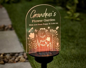 Personalised Name Garden Solar Light LED Colour Changing Sign
