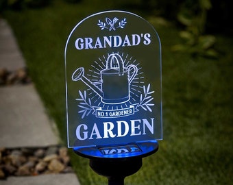 Personalised Name Garden Solar Light LED Colour Changing Sign