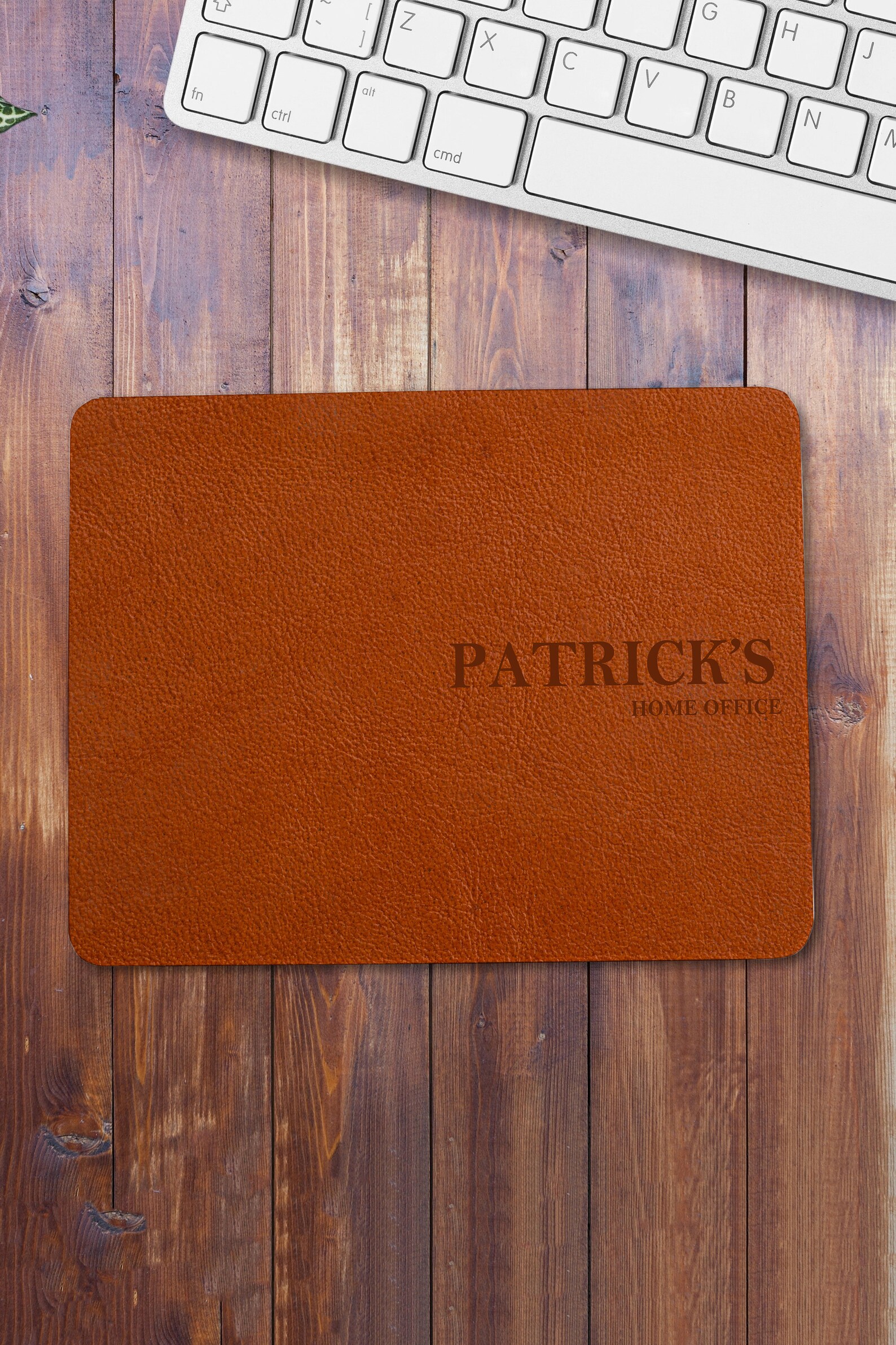 Personalised Mouse Mat Leather Look Mouse Mat Home Etsy