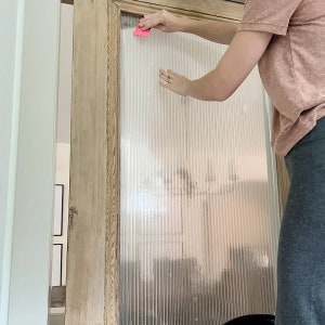 Fluted Reeded Glass Window Film: Privacy Decor bild 8