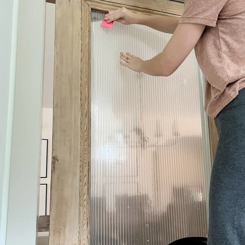 Fluted Reeded Glass Window Film: Privacy Decor bild 8