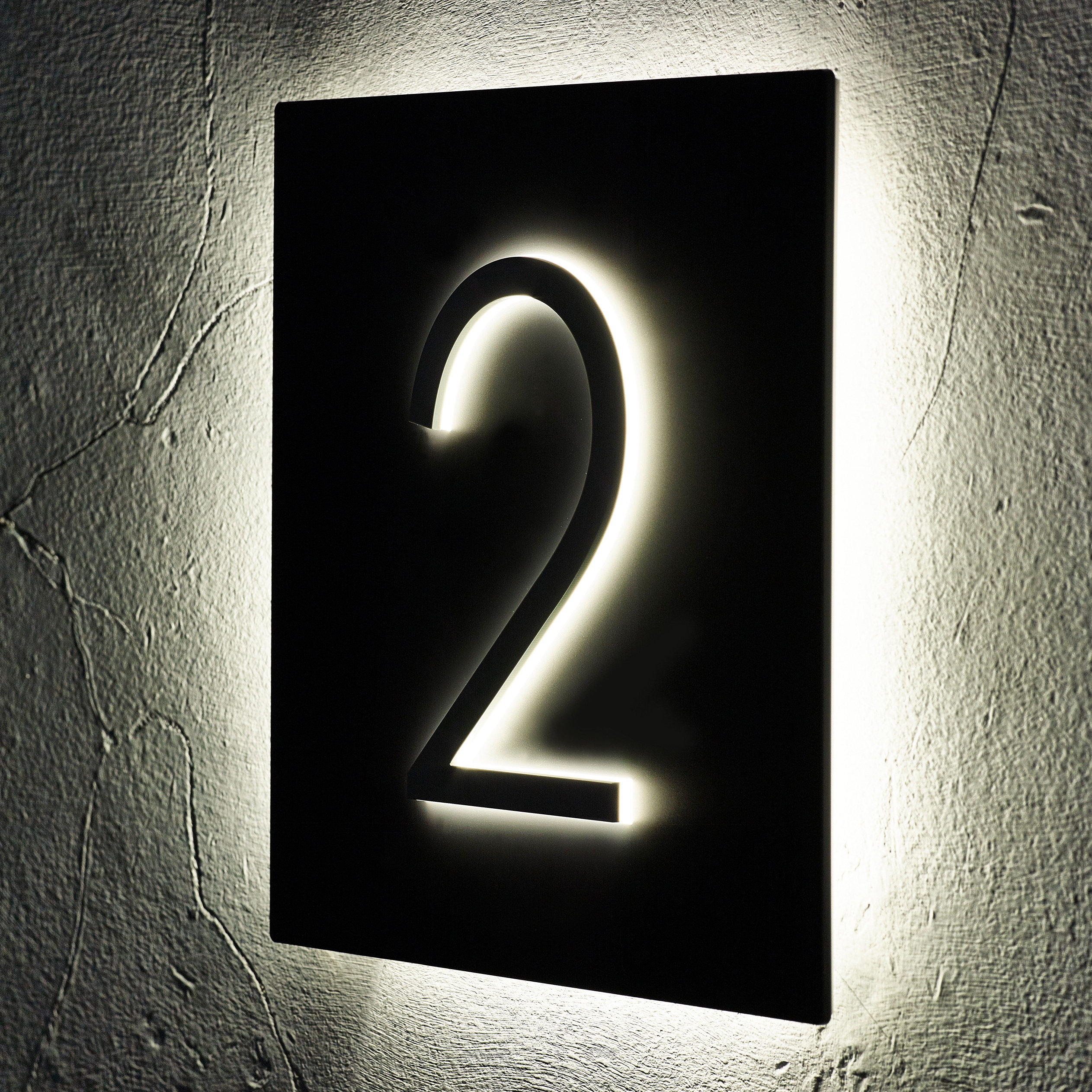 Illuminated House Number LED Halo 3D Acrylic Door Number Sign Etsy