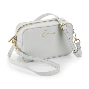 Personalised Crossbody Bag: Monogram Saffiano Leather Shoulder Bag image 11
