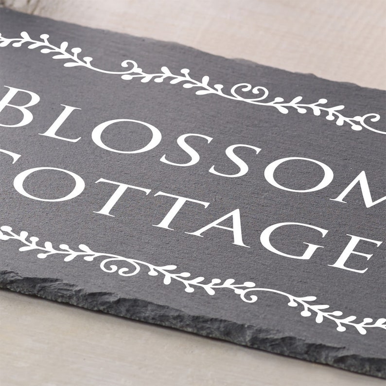 Slate House Sign Rustic House Plaque Etsy UK