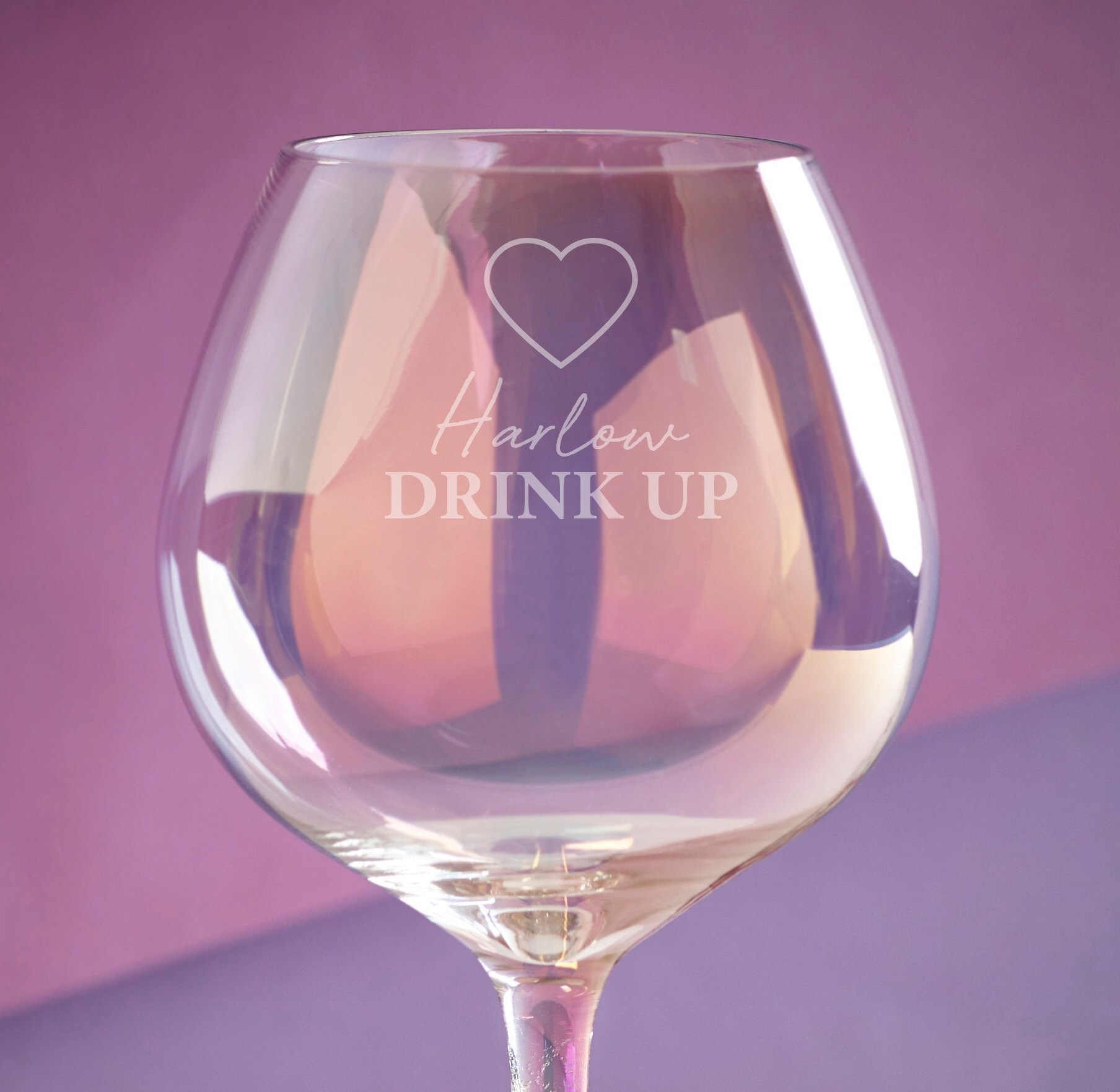 Personalised Gin Glass Engraved Gin & Tonic Balloon Glass Etsy UK