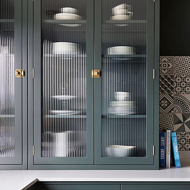 Fluted Reeded Glass Window Film: Privacy Decor bild 3