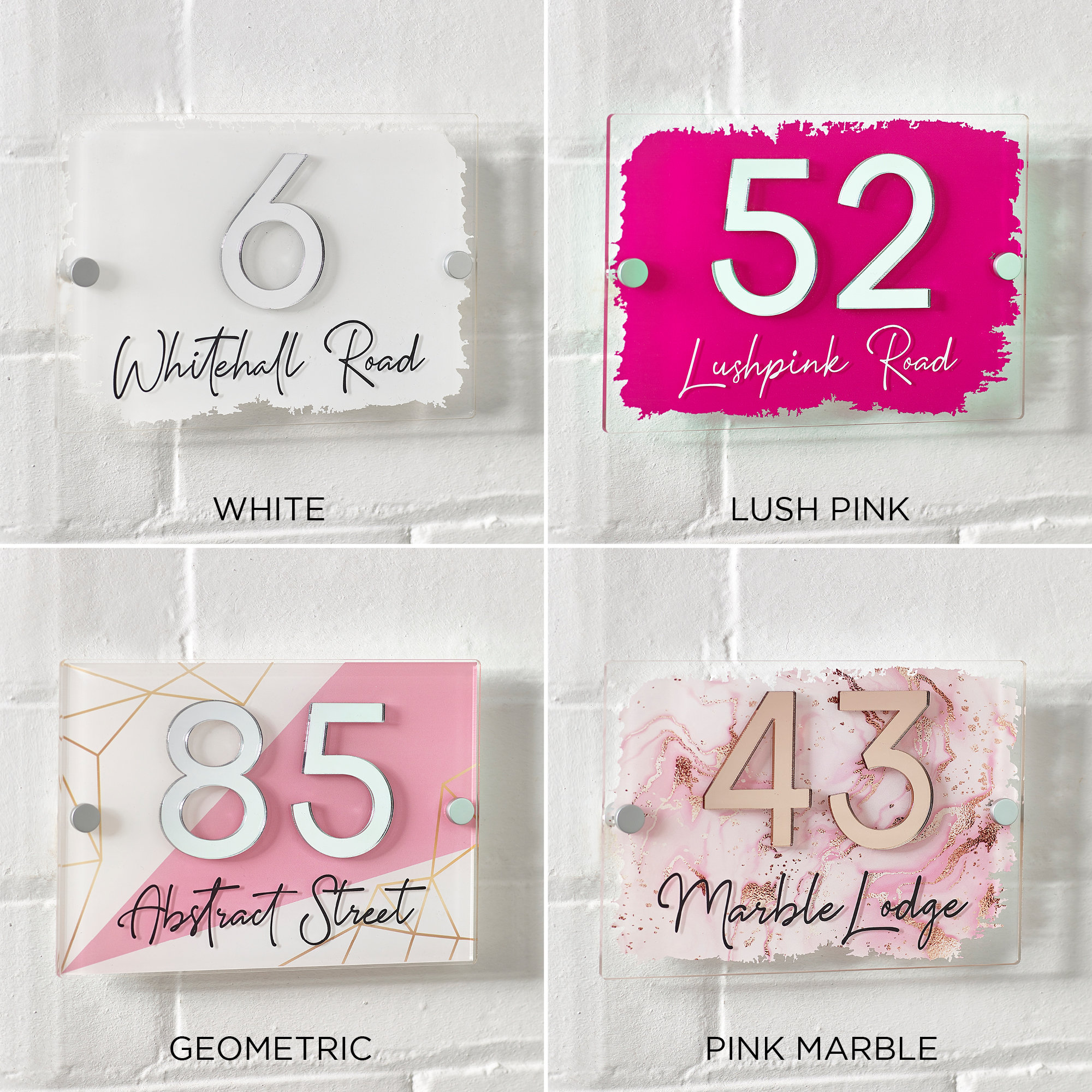 Contemporary Acrylic House Sign Modern Door Number Plaque Etsy UK