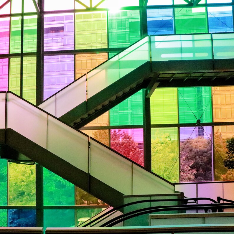 Stained Glass Transparent Coloured Window Film Self Adhesive Etsy UK