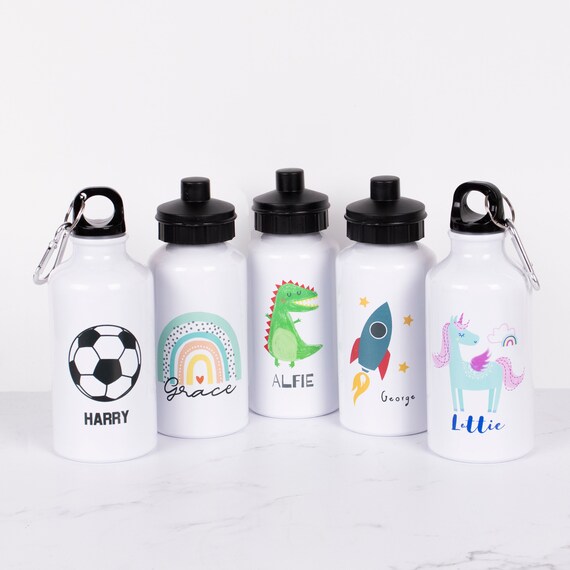 Botella de Agua Infantil Personalizada, Botella Escolar, Bebidas Frasco  Deportivo, Cualquier Nombre, Vuelta al Cole, Ideas de Regalos, Botella de