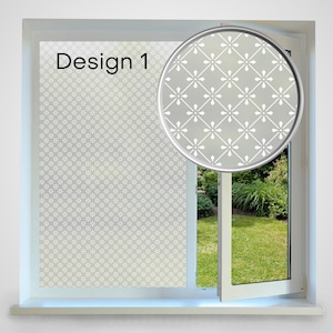Privacy Frosted Window Film Decorative Etched Glass Victorian Patterned ...