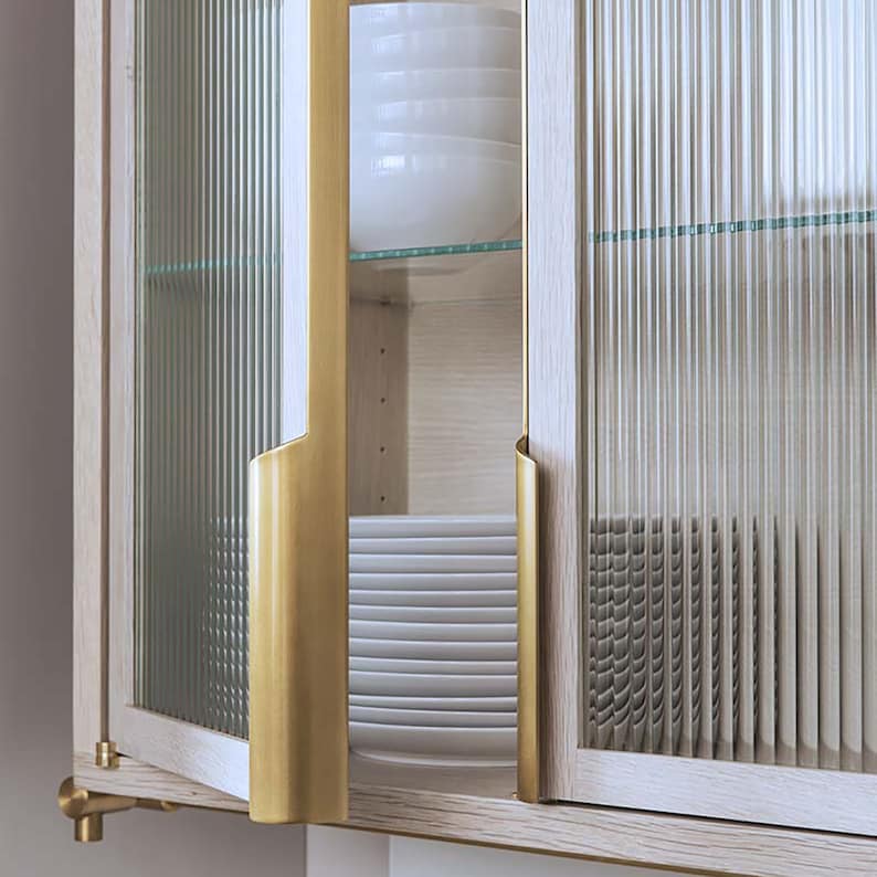 Fluted Reeded Glass Window Film: Privacy Decor bild 6