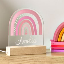 Personalised Rainbow Night Light | Childrens LED Night Lamp