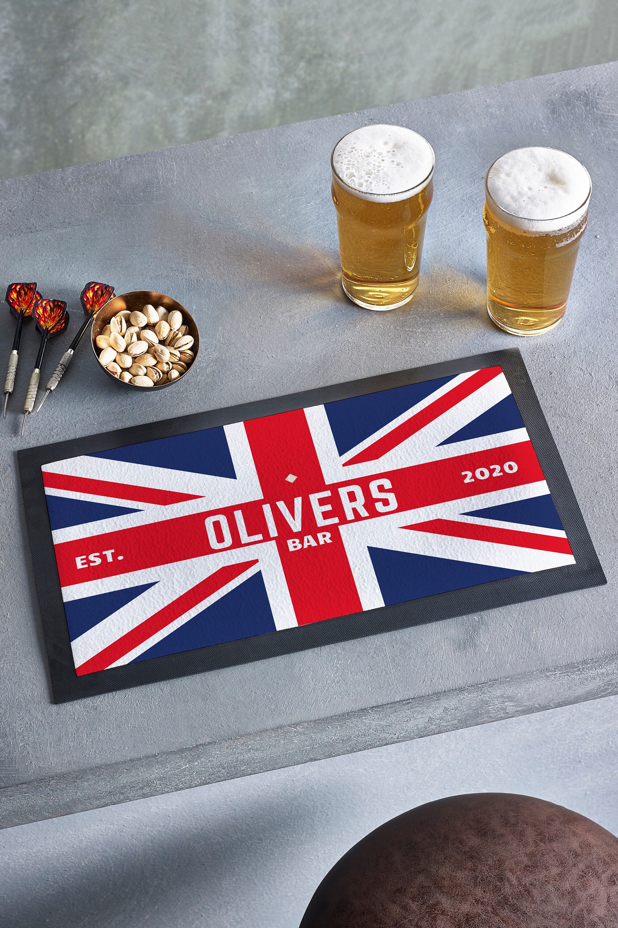 Personalised Bar Runner Personalized Beer Mat Lockdown Bar Etsy