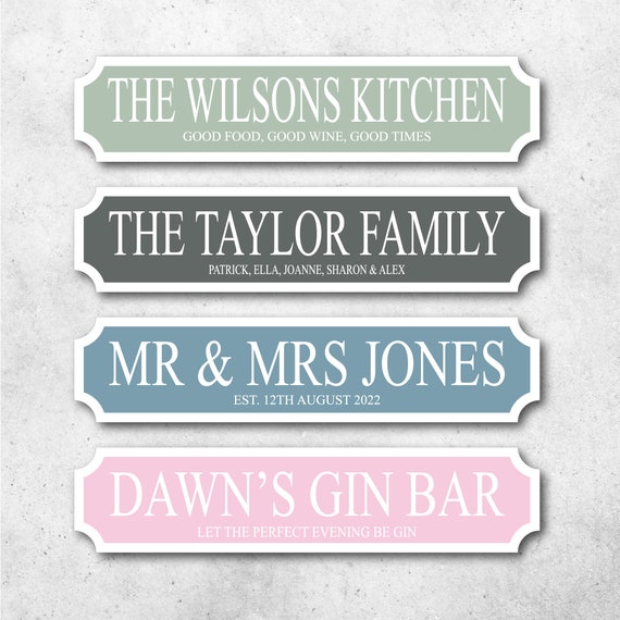 Personalized Family Name Street Sign: Vintage Garden Decor
