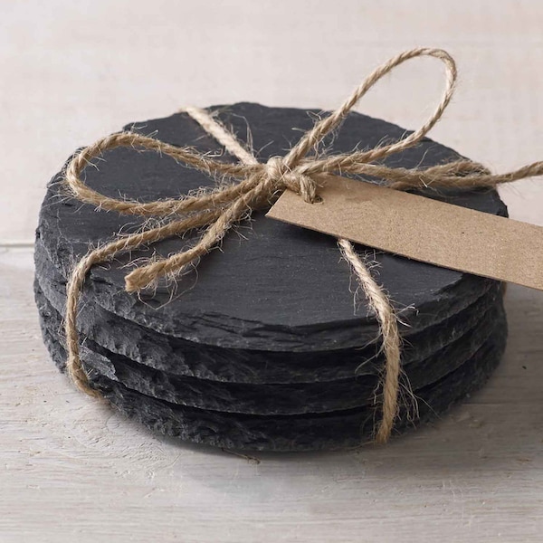 Round Slate Coasters | Slate Tableware