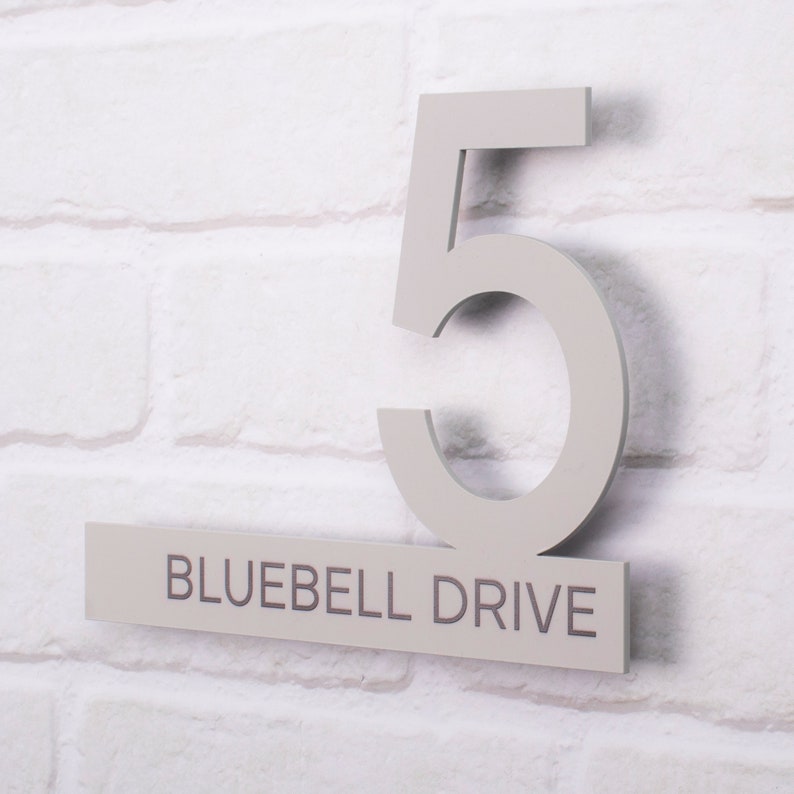 Modern House Numbers Contemporary Floating House Sign Etsy UK