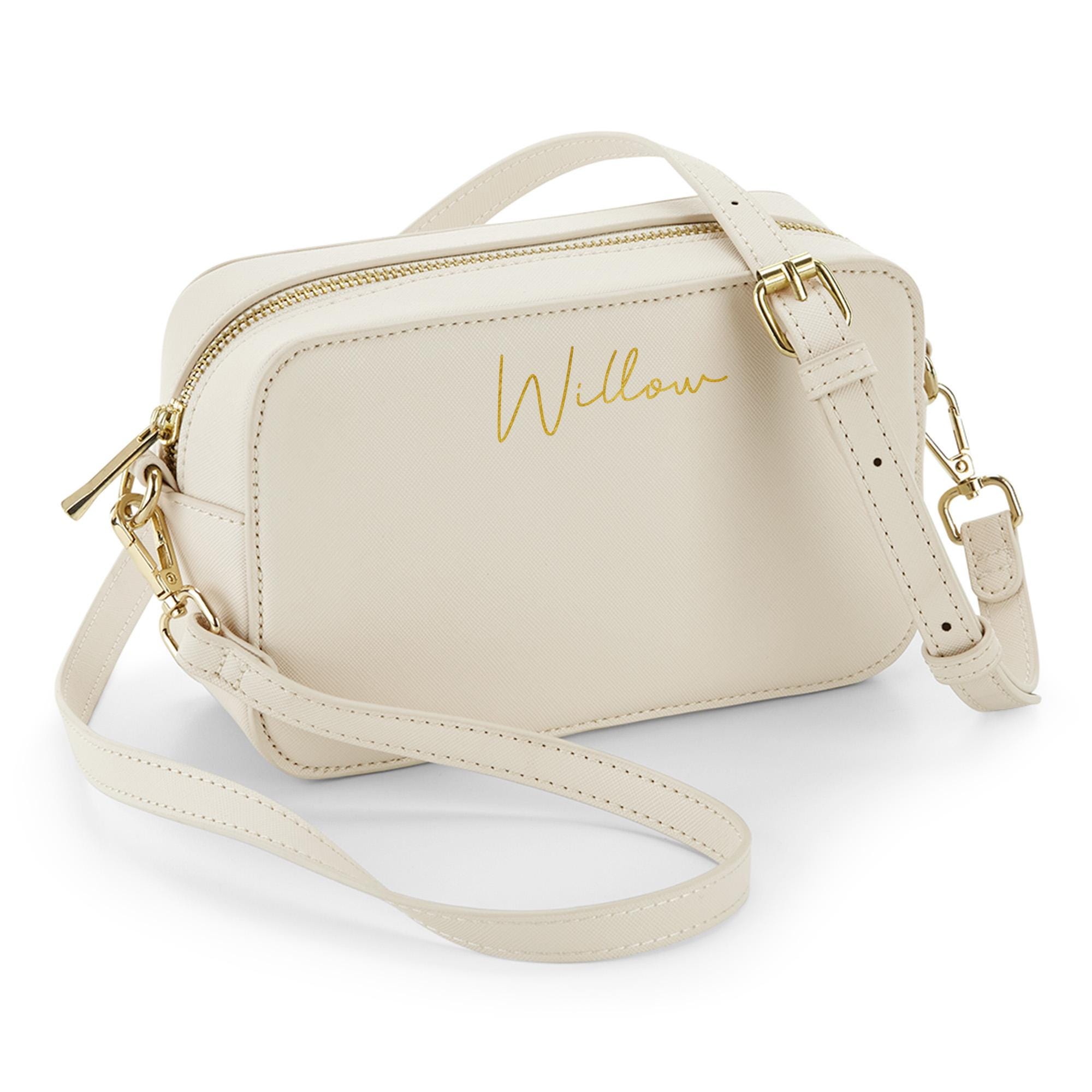 Personalised Cross Body Bag, Monogram Shoulder Bag With