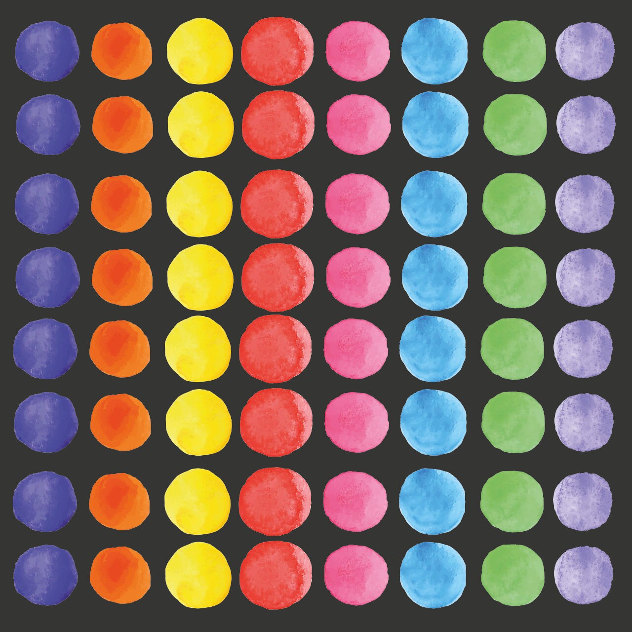 Polka Dot Wall Stickers Rainbow Watercolour Decal's Dots Etsy UK