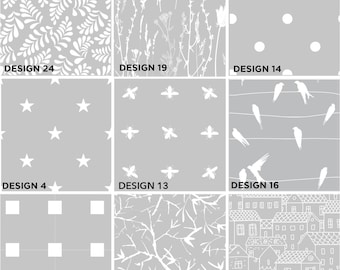 Privacy Frosted Window Film | Decorative Modern Contemporary Etched Glass Patterned Self Adhesive Vinyl